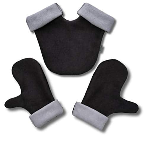 Partnerhandschuhe aus Doppelfleece - in Deutschland hergestellt - Anthrazit/Grau